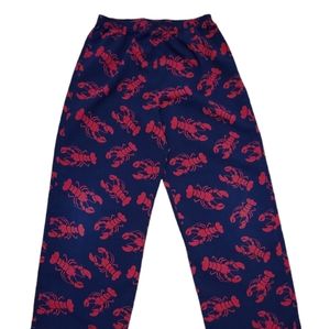 L.L.Bean Navy Blue with Red Lobster Pants Big Kids Size Medium 10/12
